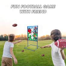 Inflatable Footballs Target Toss Game With 4 Balls - Indoor/Outdoor Backyard Throwing Sports, Football Through Targets Party Game, Suitable For Family Activities - Multicolor - View 4