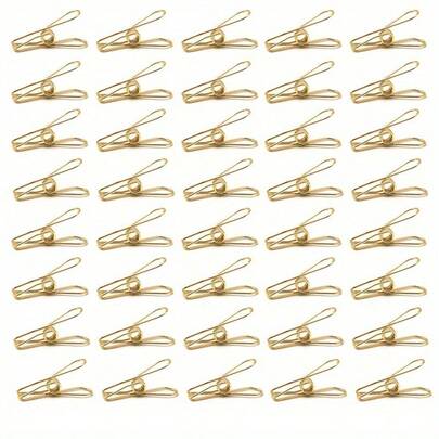 10pcs Gold Hollow Fish Shaped Binder Clips, Metal Bull Head Paper Clips For Office File Organization, Stapling And Storage,Back To School,School Supplies