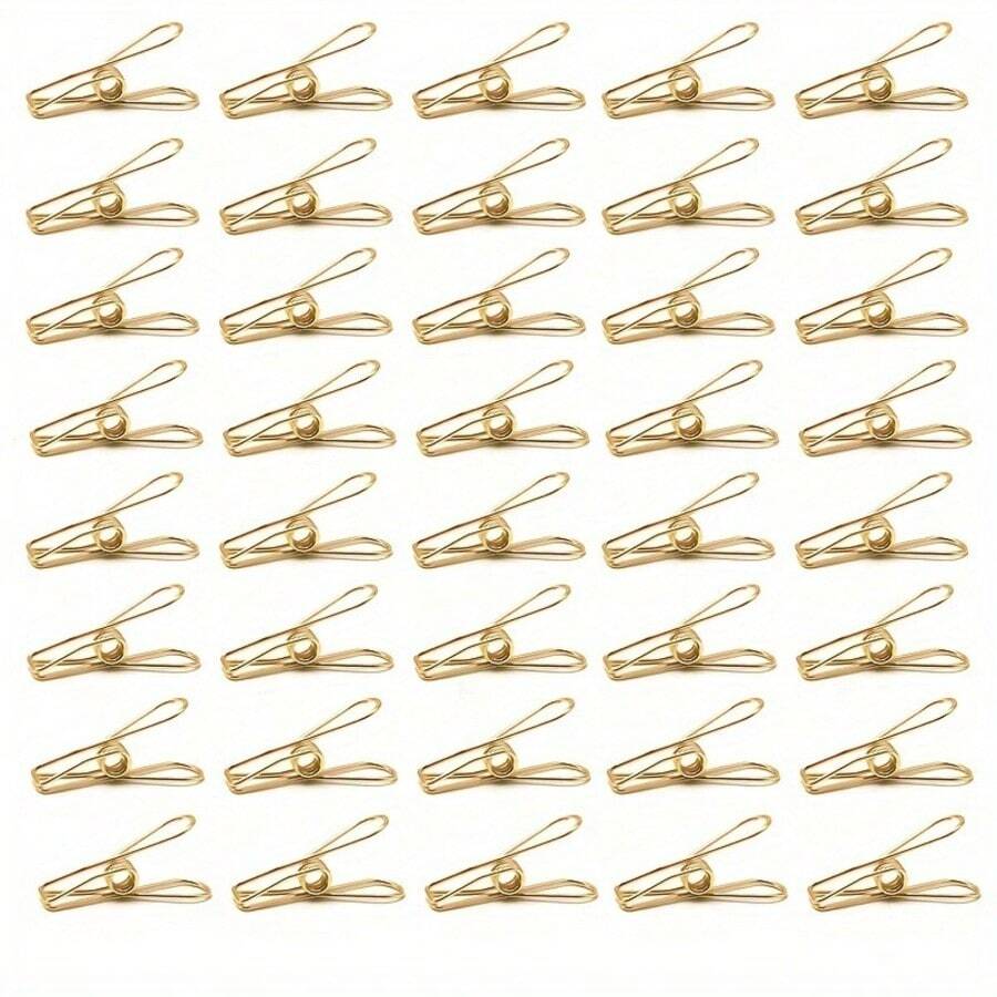 10pcs Gold Hollow Fish Shaped Binder Clips, Metal Bull Head Paper Clips For Office File Organization, Stapling And Storage,Back To School,School Supplies