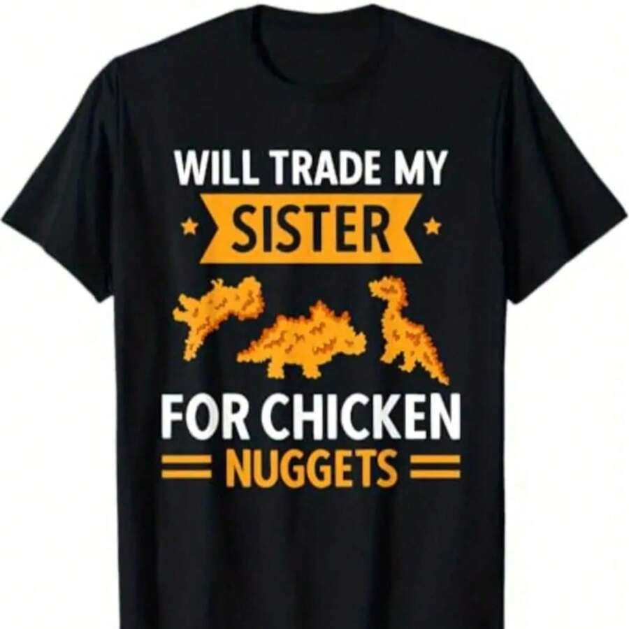 Chicken Lovers Will Exchange Their Sisters For Chicken T-Shirts, Which Are Unisex, Short-Sleeved, Casual And Fashionable In Autumn. - Black - View 1