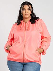 Women's Plus Size Windbreaker Jacket G1 To G6 Lightweight Stylish Comfortable Everyday Hiking Sports Winter - 橘色 - 查看 5