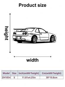 1pc Metal Car Wall Art, Creative Wall Decor, Room Decoration, Unique Modern Home Decor, Metal Wall Hanging, Gift For Car Enthusiasts, Birthday Gift, Father's Day Gift