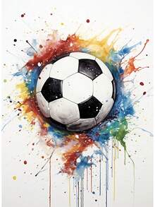 1pc Fashion Graffiti Football Shoes Canvas Painting Modern Art Poster Inspirational Wall Picture For Men Boy Living Room Home Decor Holiday & Birthday Gift, Office Decoration Arranged Artwork Optional Frame ,Wall Art With Frame - Multicolor - View 39
