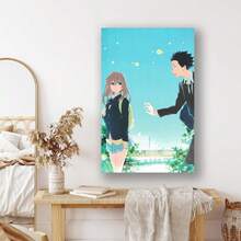 Framed A Silent Voice Anime Poster Koe No Katachi Print Japanese Manga Wall Art Anime Bedroom Decor Shouko Nishimiya School Romance Aesthetic  Poster Room Decor,Home Deccor, Room Decor Wall Decor - 框架 - 查看 3