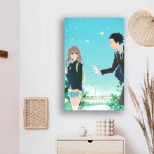 Framed A Silent Voice Anime Poster Koe No Katachi Print Japanese Manga Wall Art Anime Bedroom Decor Shouko Nishimiya School Romance Aesthetic  Poster Room Decor,Home Deccor, Room Decor Wall Decor - 框架 - 查看 5