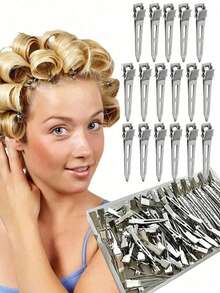 100个装 专业女士沙龙固定发夹 5.5厘米 卷发金属发夹 蓬松发根夹 DIY工具 美发配饰 无痕发夹 美发造型工具（100个/50个/30个/15个/5个），返校季，旅行度假必备，女士发饰，后梳，理发师配件，吹风机，头发，旅行，美发产品，美发工具，美发用品，理发师，理发师配件，理发店，美发设备 - 銀色 - 查看 1