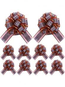 5 Packs Luxury Event Bows - Professional Grade Pull Loop Ribbons For Holiday Wreaths, Bridal Shower Favors & Gift Box Toppers, Shatterproof Polyester - Multicolor - View 9