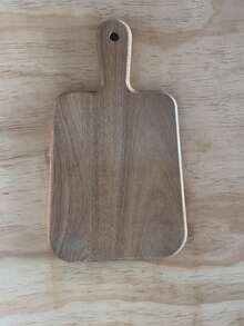 Tabla de cortar de madera de palo rosa premium con asa - tabla de cortar multiusos para carnes, pescado, queso, pan, pasteles, frutas y verduras - antideslizante, bandeja de cocina duradera con asa de agarre fácil, adecuada para entretenimiento interior/exterior - Color de la madera - Ver 8