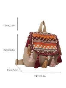 Tropiscape حقيبة ظهر مطبوعة بتصميم شياو تشينغشين للبنات، مناسبة للمدرسة الثانوية والجامعة، قسم فينغسين، حقيبة ظهر للبنات، حقيبة ظهر سفر هاراجوكو كهدية عيد الميلاد للبنات - لون برتقالي - مشاهدة 8