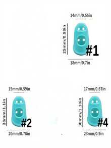 5-30pcs/Set Multipurpose Silicone Thimbles, Breathable Protective Finger Covers For DIY Handicraft Sewing - Multicolor - View 7