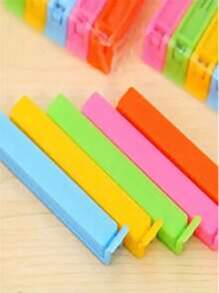 20pcs Food Bag Chip Clips,(Random Color), Portable Food Fresh-Keeping Sealing Clamp, Reusable Moisture-Proof And Dust-Proof Clamp, For Various Plastic Bags And Snack Bags, Kitchen Organizers And Storage, Kitchen Accessories, Kitchen GadgetsFor Bedroom,Travel,Office,School