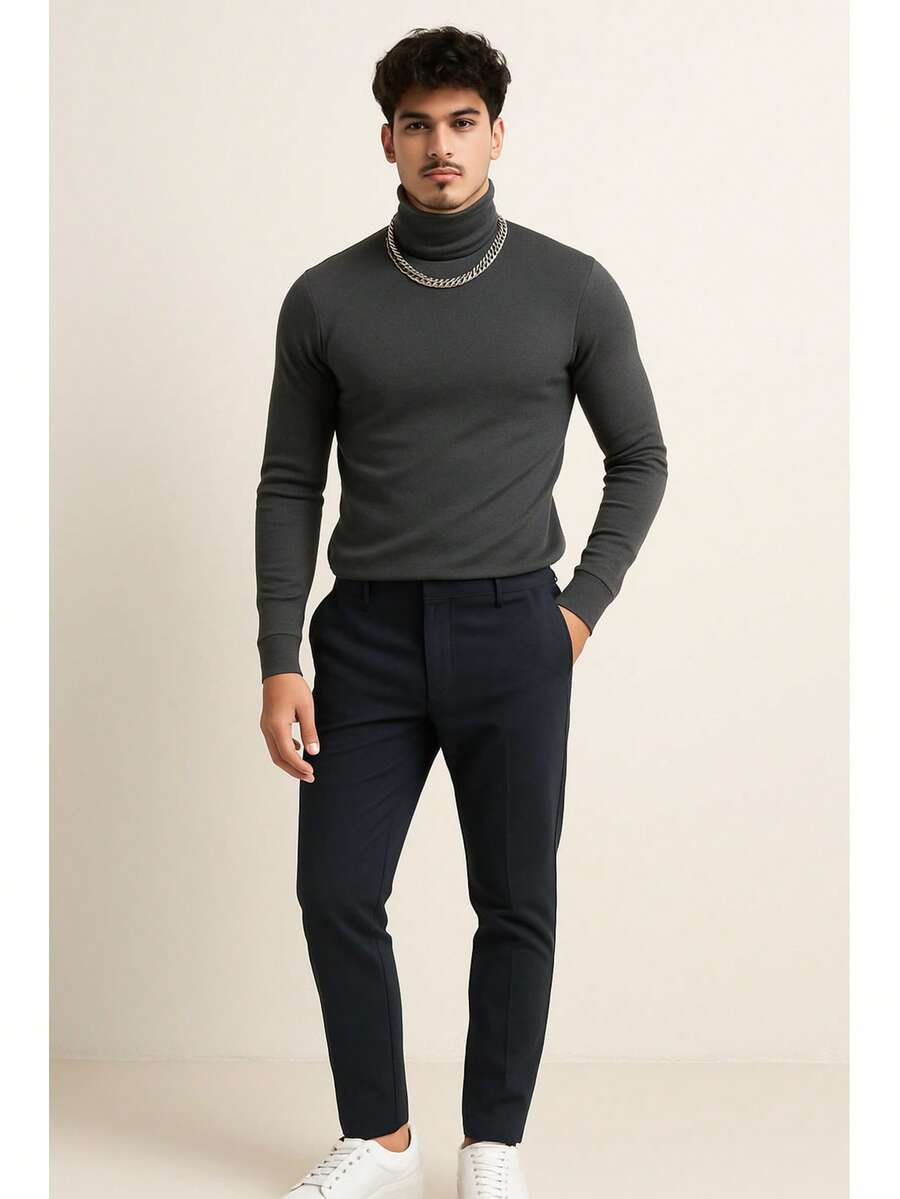 Cacharrel Men's High Neck UK DRIP - 深灰色 - 查看 1