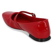 Zapato Dúo De Balerina Para Mujer Color Negro Y Rojo De Piso Con Hebilla Y Plantilla Sintética - Multicolor - Ver 8