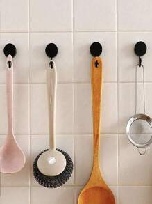 30/20/10/1 Set, No-Drill, No Trace, Colorful Hooks, Hangers, Cute, Strong Adhesive Hooks, Sticky Wall Hooks, Solid Color, Circular Small Hooks