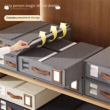 4pcs/Set Large Storage Boxes With Window, Packaging Bag, Storage Bag, Easy To Take And Stack, Suitable For Storing Bedding, Clothes, Pillowcases, Underwear Sets In Wardrobe - متعدد الألوان - مشاهدة 4