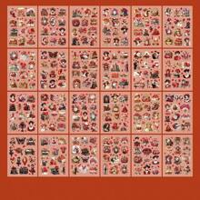24Sheets/Book Sticker Books, Years Of Lingering Series, Retro And Exquisite European-Style Girl And Flower-Themed Stickers, Scrapbook Supplies, Notebook Accessories, Decorative Notebooks, Photo Frames, Phone Cases, Water Cups, Garbage Magazines, Stationery Boxes, DIY Personalized Stickers,School Supplies,Back To School