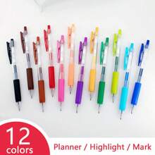 1pc High-Quality Colorful Liquid Ink Gel Pen, Suitable For Artists, Painting, Journaling, 8 Color Set, Large Capacity Marker Pens, Highlighters For DIY Journal & Drawing Back To School