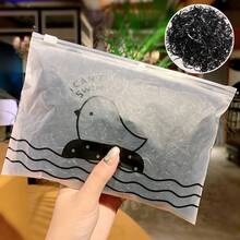 1000 piezas Mini lazos de pelo desechables de nylon de colores con bolsa de almacenamiento, set de accesorios de pelo elásticos para mujer