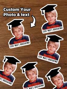 1~100pcs Custom Facial Stickers In Multiple Sizes, Customized Photo Stickers, Graduate Stickers, Waterproof Stickers, PVC Stickers, Meaningful Gifts, Commemorative Gifts, For Her Friends, School Students, Workers, School, Home, Office, Graduate, Multi-Functional, Custom, Personalized, Ideal Gifts For Him, Ideal Gifts For Her, Boyfriend, Mom, Friends, Tea Room, Home, Garden, Office, For Valentine's Day, For Mother's Day, For Father's Day, For Graduation, For Weddings, For Housewarming, Warm Ambience, Autumn Home Refresh, Xmas Decoration, Home Harmony,Office Decor - Multicolor - View 11