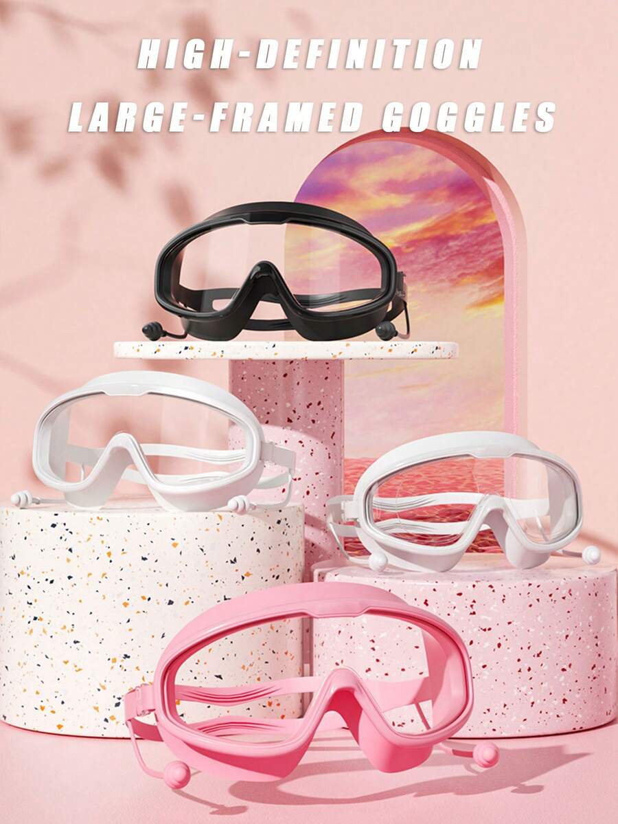 1PC Swimming Goggles For Adults And Children With Large Frames, High-Definition Waterproof And Anti-Fog Diving, Professional Eye Protection, Fashion - Multicolor - View 1
