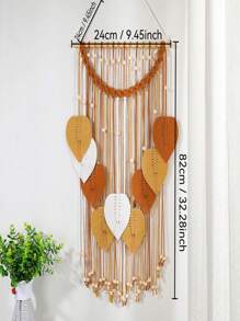 1 Piece Of Handmade Wall Hanging Design Bead Tassel, Bohemian Fashion Home Decoration, Living Room, Bedroom Decoration, Dormitory Mural Decoration, Fashionable Mural Decoration Wall Decor