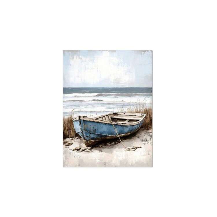 1/3 件海滨航海壁画海报，现代风格壁画，沿海桨、船和锚壁画，海滨别墅装饰画，帆布艺术品壁画礼物，非常适合客厅、卧室、办公室、航海主题空间、墙壁装饰、家居和宿舍装饰，无框/有框 - 彩色 - 查看 24