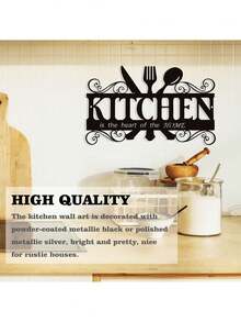 Rustic Metal Kitchen Decor Sign, Country Farmhouse Wall Decor For Dining Room Room Decor Bedroom Decor Home Decor - Multicolor - View 7