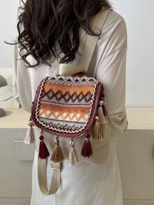 Tropiscape حقيبة ظهر مطبوعة بتصميم شياو تشينغشين للبنات، مناسبة للمدرسة الثانوية والجامعة، قسم فينغسين، حقيبة ظهر للبنات، حقيبة ظهر سفر هاراجوكو كهدية عيد الميلاد للبنات - لون برتقالي - مشاهدة 6