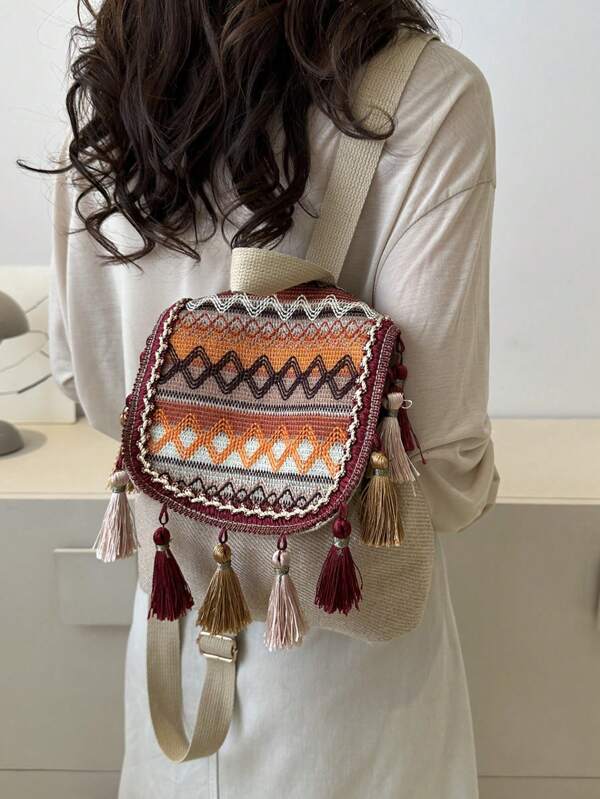 Xiao Qingxin Printed Backpack For Girls, High School, College Students, Fengsen Department, Girls' Backpack, Harajuku Travel Backpack For Girls