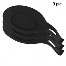 1pc/3pcs Spoon Mat, Easy To Clean TPE Kitchen Utensil Mat, Silicone Spoon Mat, Insulated Spoon Mat, Flavor Dish Mat, Spoon Holder For Restaurant(This Product Is Made Of Relatively Soft Material. It Is Recommended To Confirm Whether The Size And Hardness Meet Your Needs According To The Usage Scenario Before Purchasing, So As To Avoid Affecting The User Experience Due To The Material Characteristics)