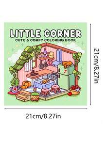 1 Book 42 Pages Cozy Corner: Cocoa Theme Adult And Teen Coloring Book, Super Cute Warm And Comfortable Space Design, Helps You Relax Your Mind And Body (Warm Space Coloring). Coloring Books Can Release Emotions And Relieve Anxiety | Ideal Gift For Holidays And Special Occasions, Suitable For Boys, Girls, Teens And Children, Coloring Book - Multicolor - View 3