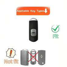 1 pieza Llavero lindo; 1 pieza Funda de llavero con control remoto de 2 botones accesorio compatible con CX-3, CX-5, CX-7, CX-9, Speed, Miata, MX5 - Cierre de lazo corto - Ver 12
