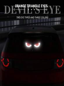 2 piezas de Luces de coche con efecto de ojos de diablo LED, alimentadas por USB, fácil instalación sin cableado necesario, iluminación de expresión genial para vehículos, luces decorativas de múltiples funciones geniales para camiones y SUV, parabrisas delantero y trasero, maletero sin batería requerida - Multicolor - Ver 5