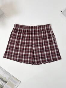 3pcs/Pack Men's Plaid Boxer Briefs, Thin & Comfortable Elastic Waist Loose Breathable Long Underwear - Multicolor - View 3