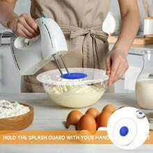 Cubierta para salpicaduras de batidos de huevo, protector de salpicaduras de batidor de crema ligera, cubierta para salpicaduras de tazón de huevo, accesorio de cocina - Rojo - Ver 3