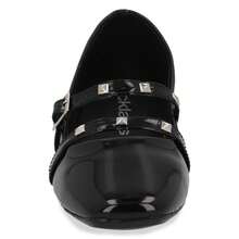 Zapato Dúo De Balerina Para Mujer Color Negro Y Rojo De Piso Con Hebilla Y Plantilla Sintética - Multicolor - Ver 5