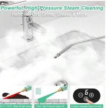 Limpiador de vapor de mano con pantalla táctil inteligente, - Azul menta - Ver 8