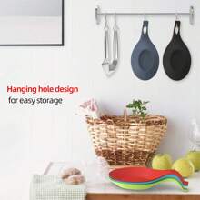 1pc/3pcs Spoon Mat, Easy To Clean TPE Kitchen Utensil Mat, Silicone Spoon Mat, Insulated Spoon Mat, Flavor Dish Mat, Spoon Holder For Restaurant(This Product Is Made Of Relatively Soft Material. It Is Recommended To Confirm Whether The Size And Hardness Meet Your Needs According To The Usage Scenario Before Purchasing, So As To Avoid Affecting The User Experience Due To The Material Characteristics)