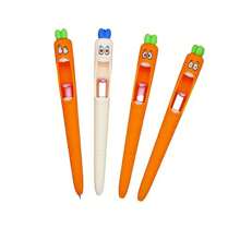 8pcs/4pcs/2pcs Squeeze Pen, Funny Carrot-Shaped Scream Gel Pens 0.5mm Cute Carrot Writing Pen With Black Ink, Suitable For Desk Decor, Basket Filler, School & Office Supplies, Party Back To School