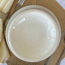 Kit 4 Premium Ceramic Deep Plates 23cm Deep Plate Set Dinnerware Deep Plate - 白色 - 查看 4