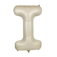 Balão de Letra em Folha de Alumínio Branco Creme de 40 Polegadas com 26 Letras, Adequado para Festas de Aniversário, Dia dos Namorados, Temas de Casamento, Formatura, Aniversário, Decoração de Balões para Festa de Carnaval, Itens de Decoração de Festa Livremente Combináveis