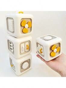 6 Sided Cube Toy Busy Ball, Sensory Education Activity, Finger Training Toy, White, Made Of ABS Material, For Kids, Boys And Girls Birthday Gift