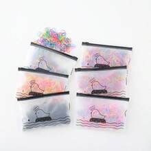 1000 piezas Mini lazos de pelo desechables de nylon de colores con bolsa de almacenamiento, set de accesorios de pelo elásticos para mujer