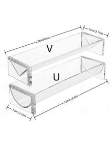 1/2/4pcs Clear Cracker Tray For Serving - Acrylic Serving Tray Holder, Clear Cracker Holder Buffet Risers Macaron Tower Stand, Party Cookie Stand Bar Cracker Dish, Catering Supplies, Serveware - Clear - View 8