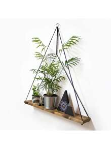 Étagères suspendues géométriques, étagères flottantes, étagères en bois suspendues, étagères en bois suspendues, décoration d'étagères pour la maison, la chambre à coucher, le salon, le bureau