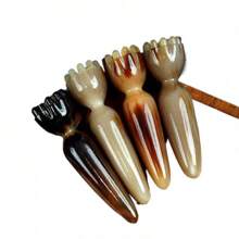 1 pezzo Bastone per massaggio facciale a forma di baccello di loto, attrezzo per massaggio manuale profondo dei tessuti del viso, massaggiatore portatile di digitopressione Gua Sha - strumenti per il massaggio della pelle per rassodare e tonificare la pelle