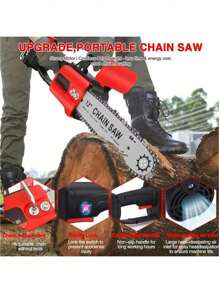 Electric Chainsaw, 12-Inch Cordless Chainsaw With Brushless Motor And 2 12800mah Batteries For Wood Cutting, Tree Trimming, Gardening, Yard And Garden Tools