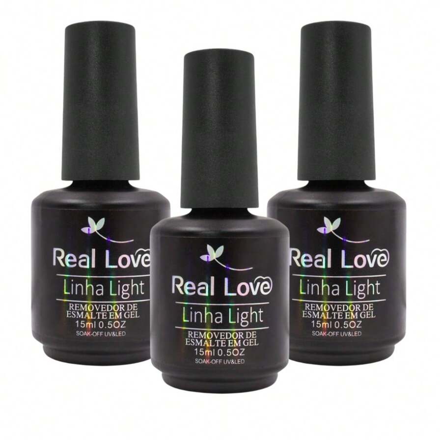 Special Kit 3 Gel Nail Polish Remover 15ml - Real Love