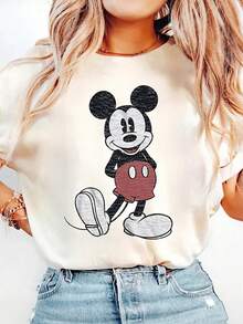 And Friends  Vintage Portrait Shirt,   Donald Duck Daisy Classic Pose Shirt - Apricot - View 1