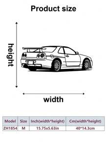 1pc Metal Car Wall Art, Creative Wall Decor, Room Decoration, Unique Modern Home Decor, Metal Wall Hanging, Gift For Car Enthusiasts, Birthday Gift, Father's Day Gift